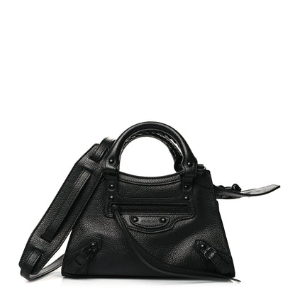 Balenciaga Grained Calfskin Neo Classic Black Hardware Mini City Black 1 of 9