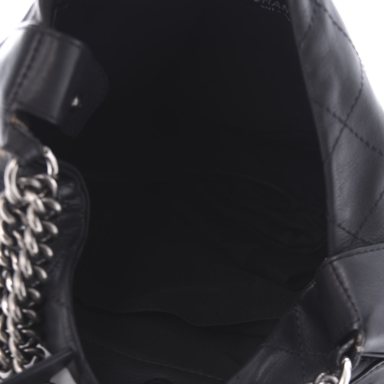 Chanel Calfskin Stitched Double Zip Hobo Black 5 of 12