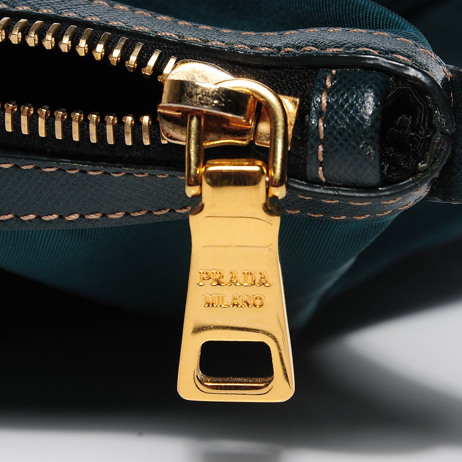 Prada Tessuto Nylon Saffiano Tote Ottanio 10 of 11
