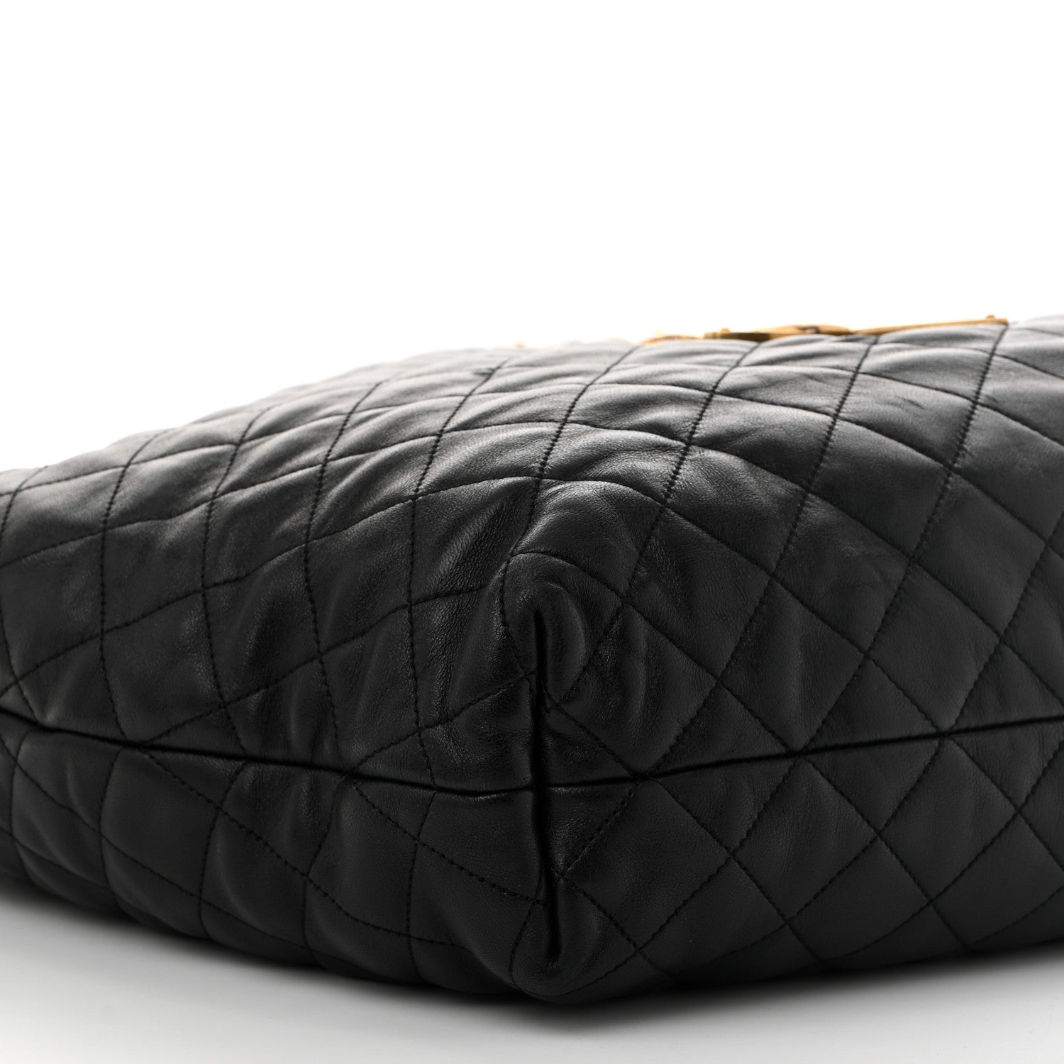 Saint Laurent Lambskin Quilted Maxi Icare Shopping Tote Black 10 of 12