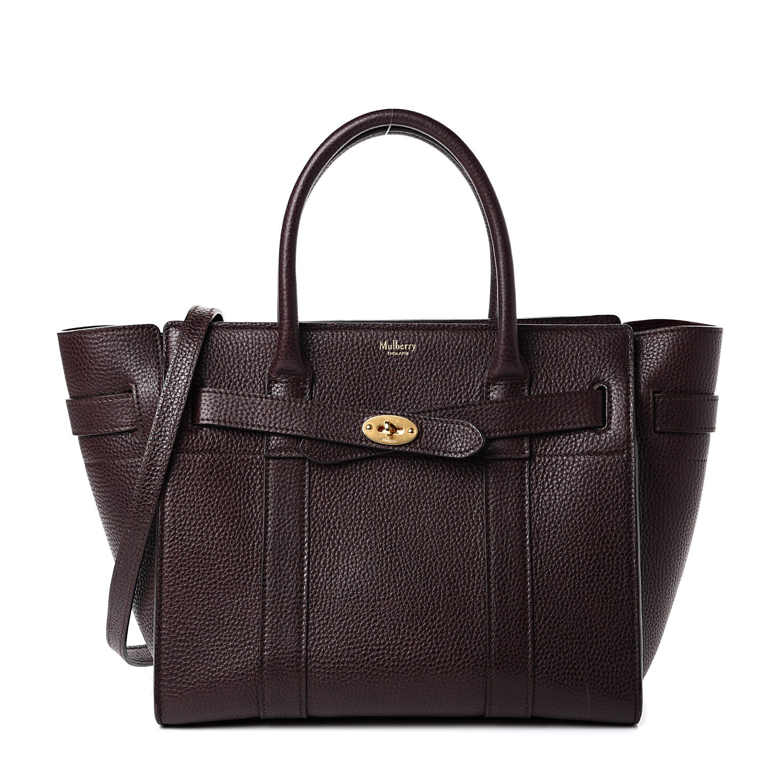 Mulberry Grain Vegetable Tanned Calfskin Small Zipped Bayswater Oxblood 1 of 15