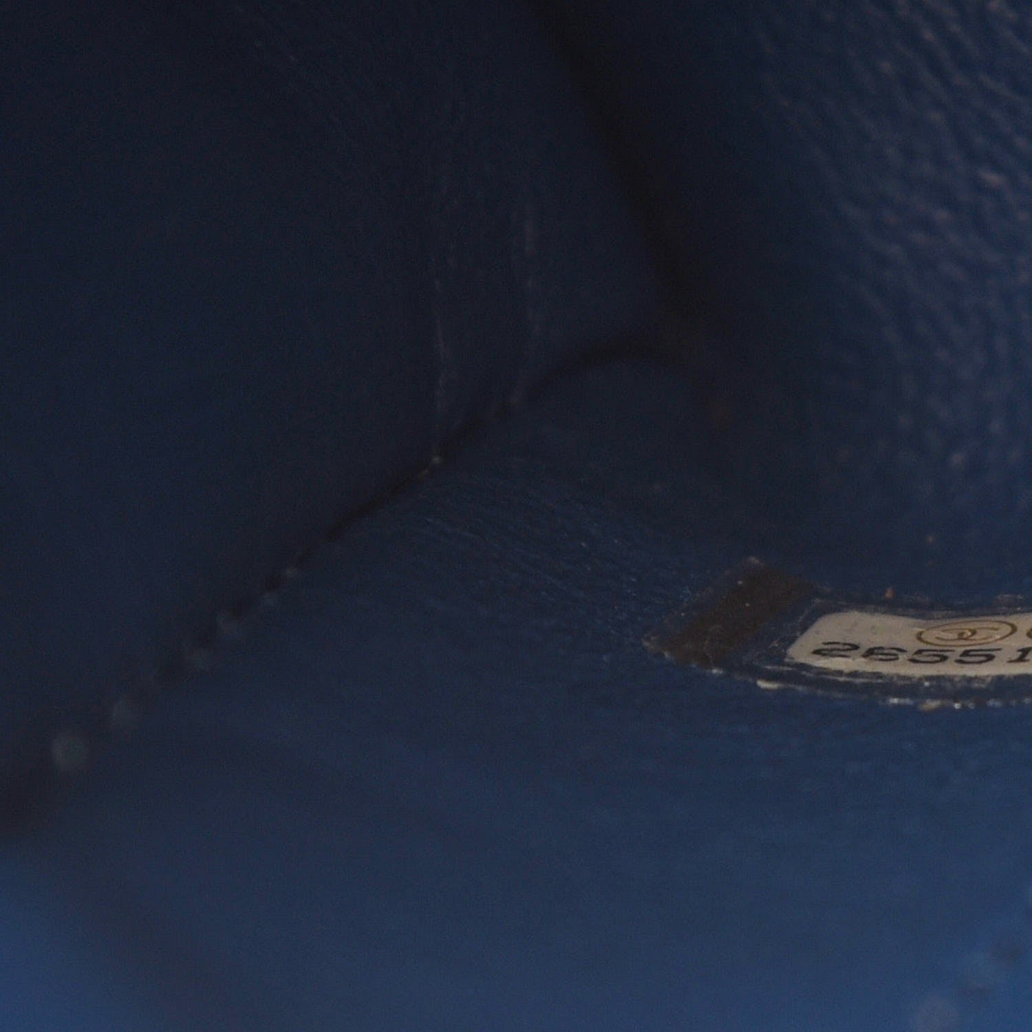 Chanel Caviar Elaphe Quilted Small Coco Handle Flap Dark Blue 9 of 9