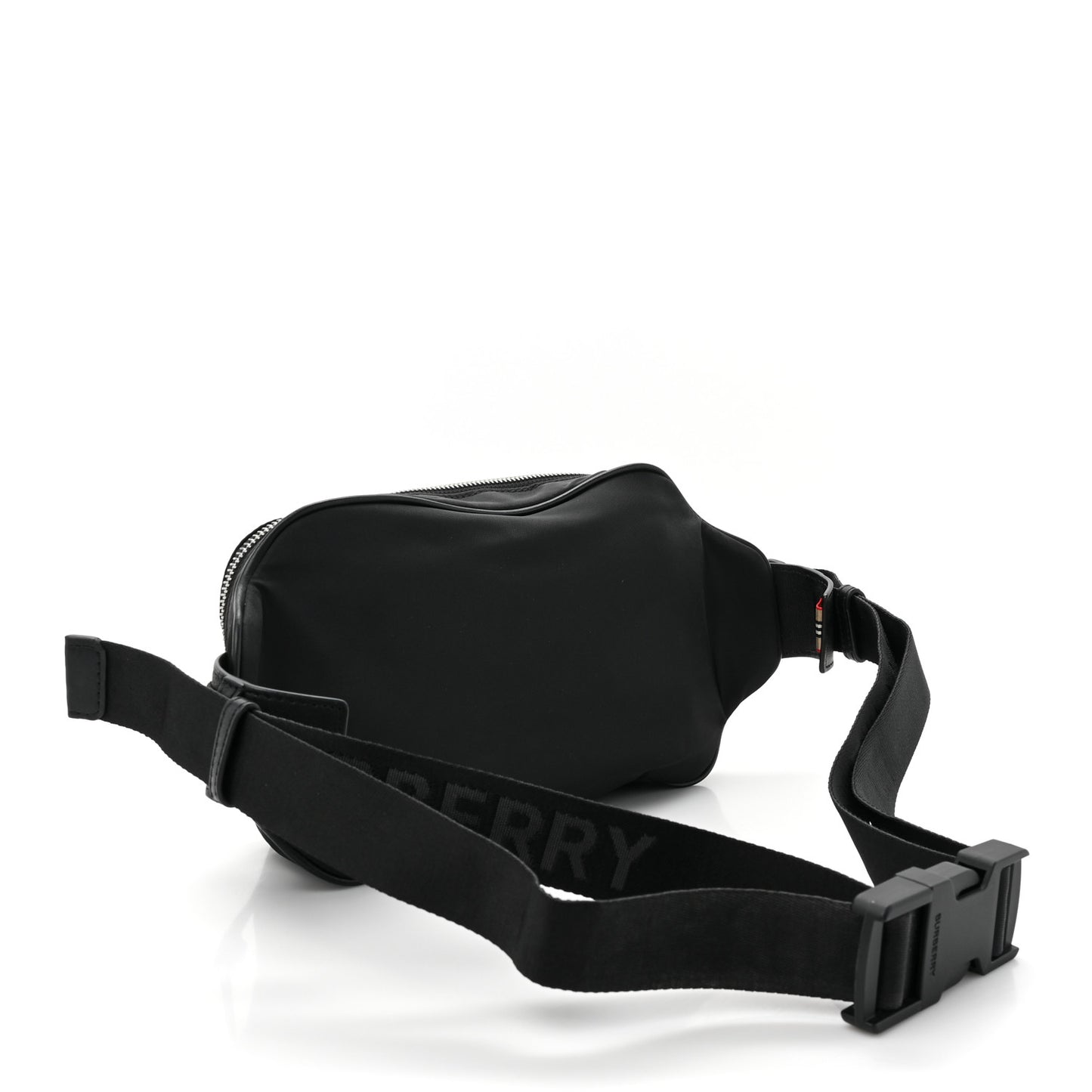 Econyl Logo Print Large Cannon Bum Bag Black