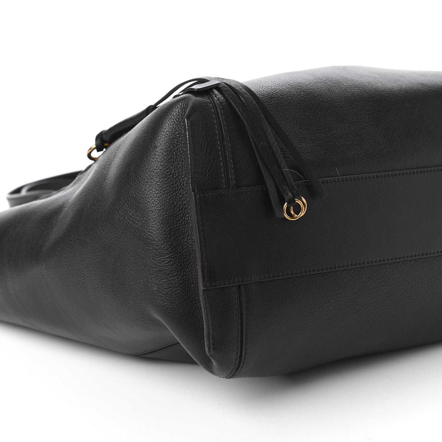 Chloe Smooth Calfskin Medium Milo Shopping Tote Black 6 of 11