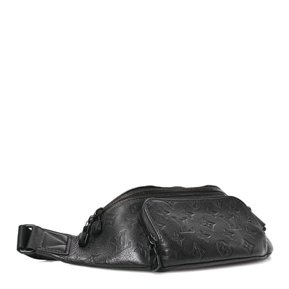 Louis Vuitton Calfskin Monogram Shadow Rush Bumbag Black 4 of 9