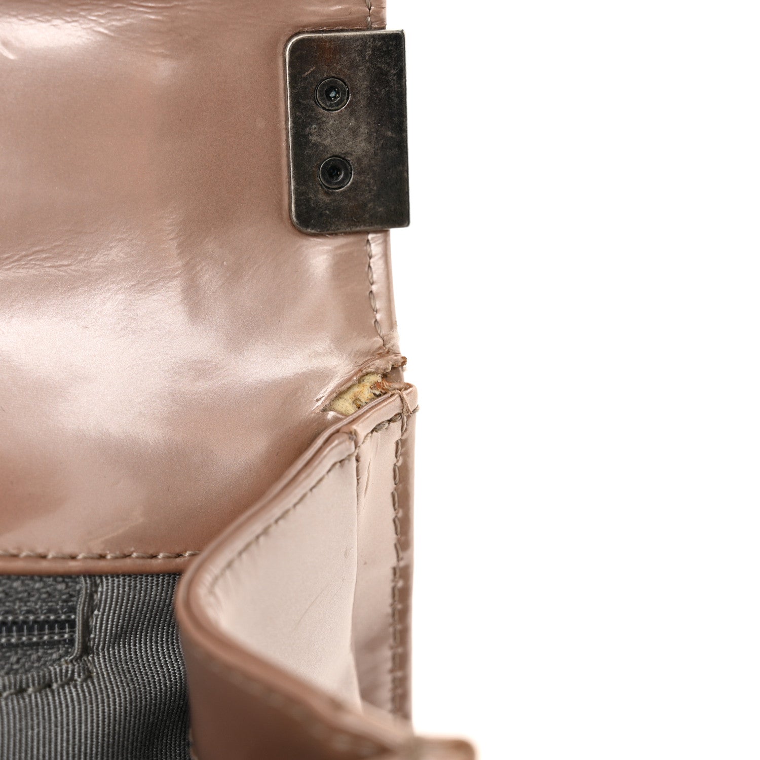 Chanel Iridescent Glazed Calfskin Medium Boy Flap Light Pink 11 of 15