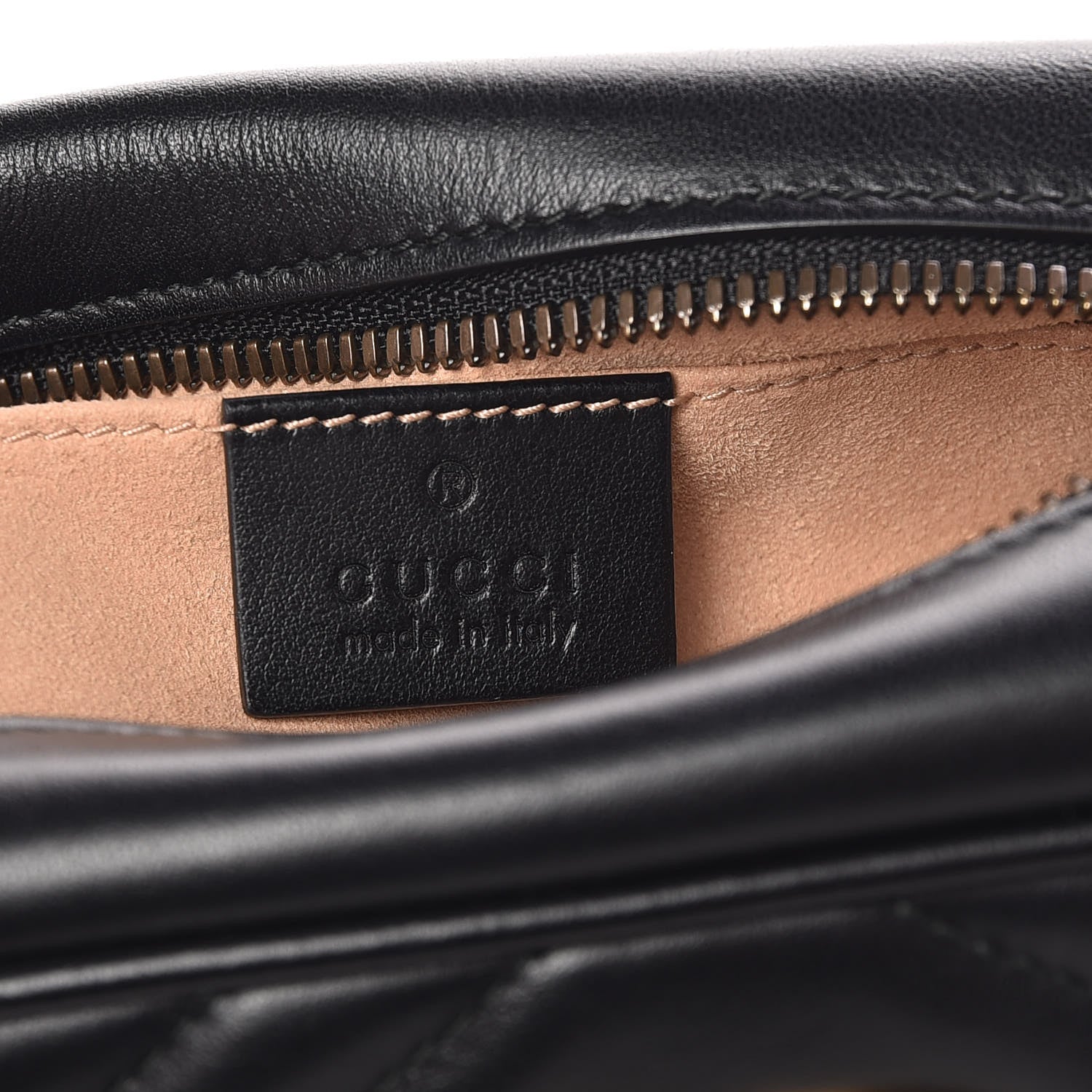 Gucci Calfskin Matelasse Small GG Marmont Chain Shoulder Bag Black 6 of 7