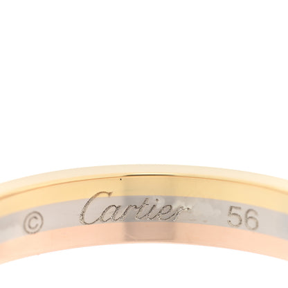Cartier 18K Pink White Yellow Gold 3.5mm Vendome Louis Cartier Wedding Band Ring 56 7.5 4 of 5