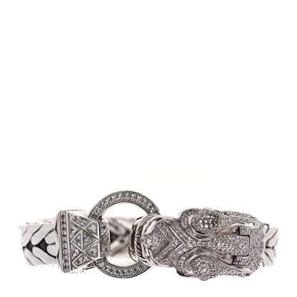 John Hardy Sterling Silver White Sapphire Naga Bracelet 3 of 5
