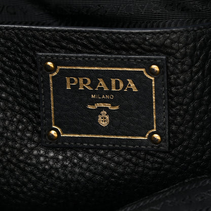 Prada Vitello Daino Side Pocket Tote Black 5 of 15