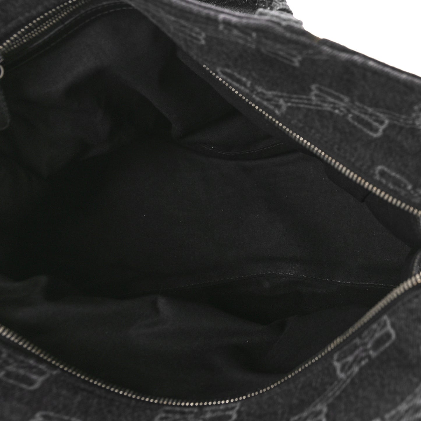 Washed Denim BB Monogram Neo Cagole City Handbag Black
