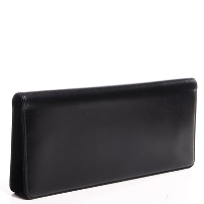 Saint Laurent Veau Leather Suede Travel Wallet Black 3 of 7
