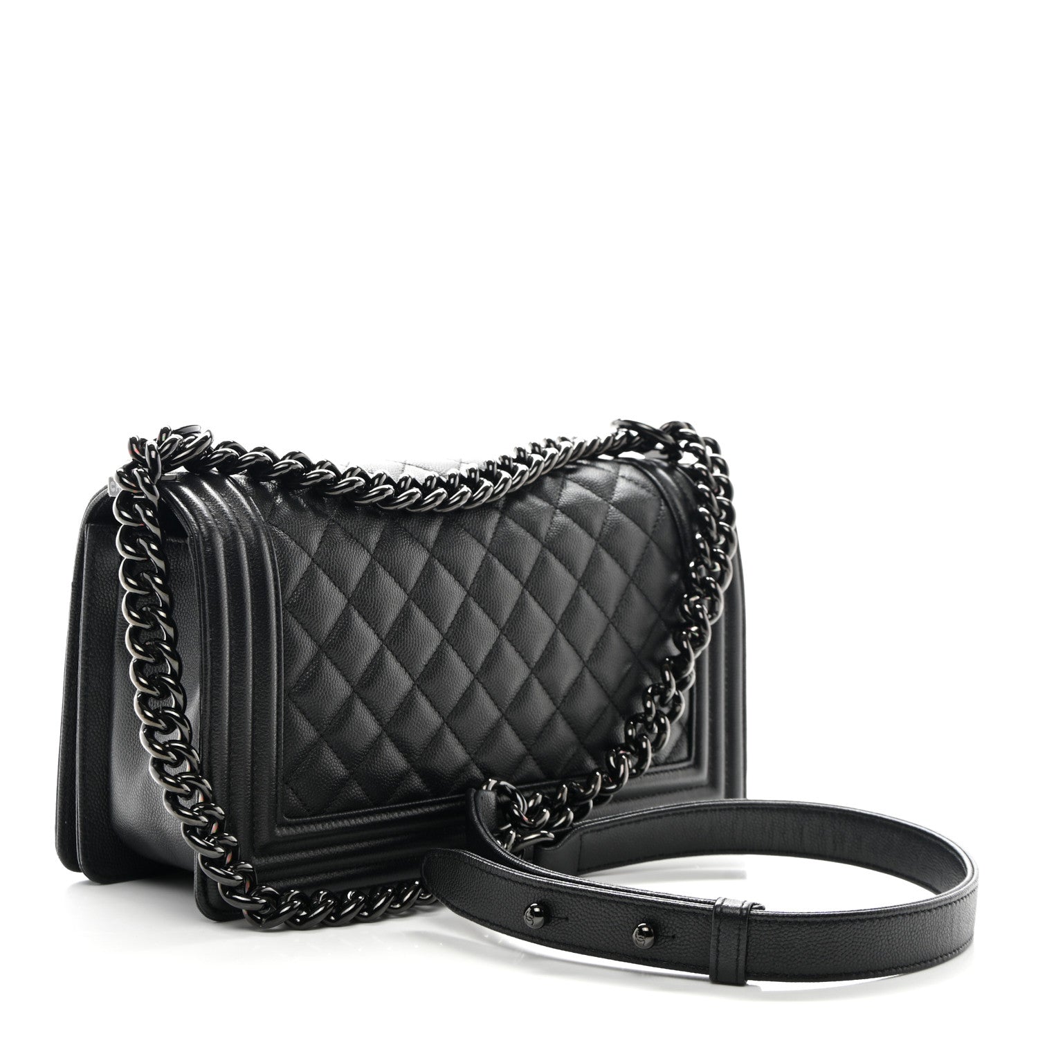 Chanel Caviar Quilted Medium Boy Flap So Black 3 of 10