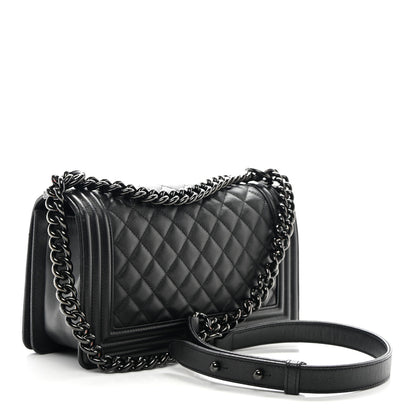 Chanel Caviar Quilted Medium Boy Flap So Black 3 of 10