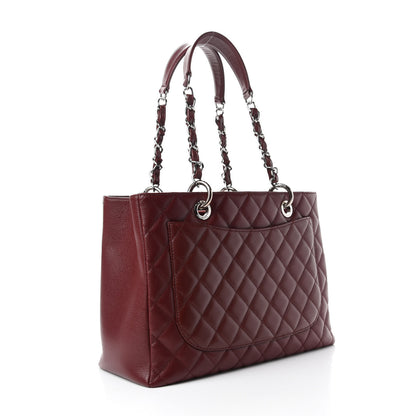 Chanel Caviar Quilted Grand Shopping Tote GST Burgundy 3 of 10