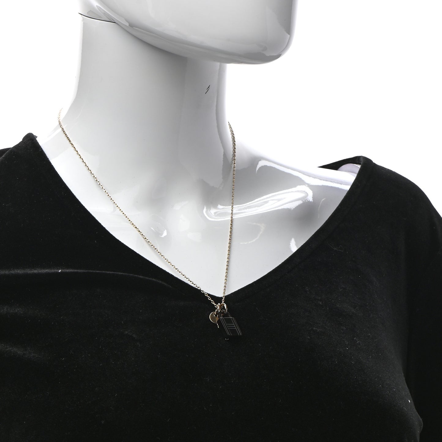 Permabrass Buffalo Horn Amulette Padlock PM Pendant Necklace