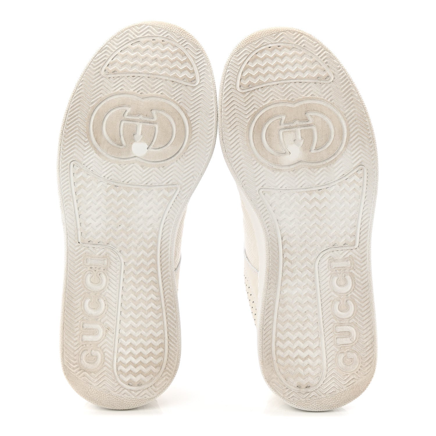 Gucci Calfskin GG Tennis Embossed Perforated Womens Platform 55mm Sneakers 39 Great White 6 of 9