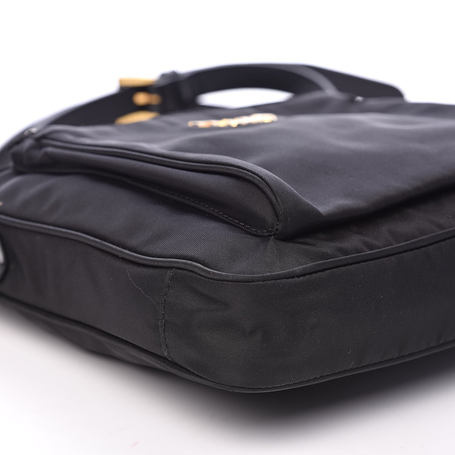 Prada Tessuto Nylon Saffiano Crossbody Bag Black 8 of 9