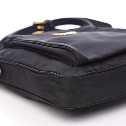 Prada Tessuto Nylon Saffiano Crossbody Bag Black 8 of 9