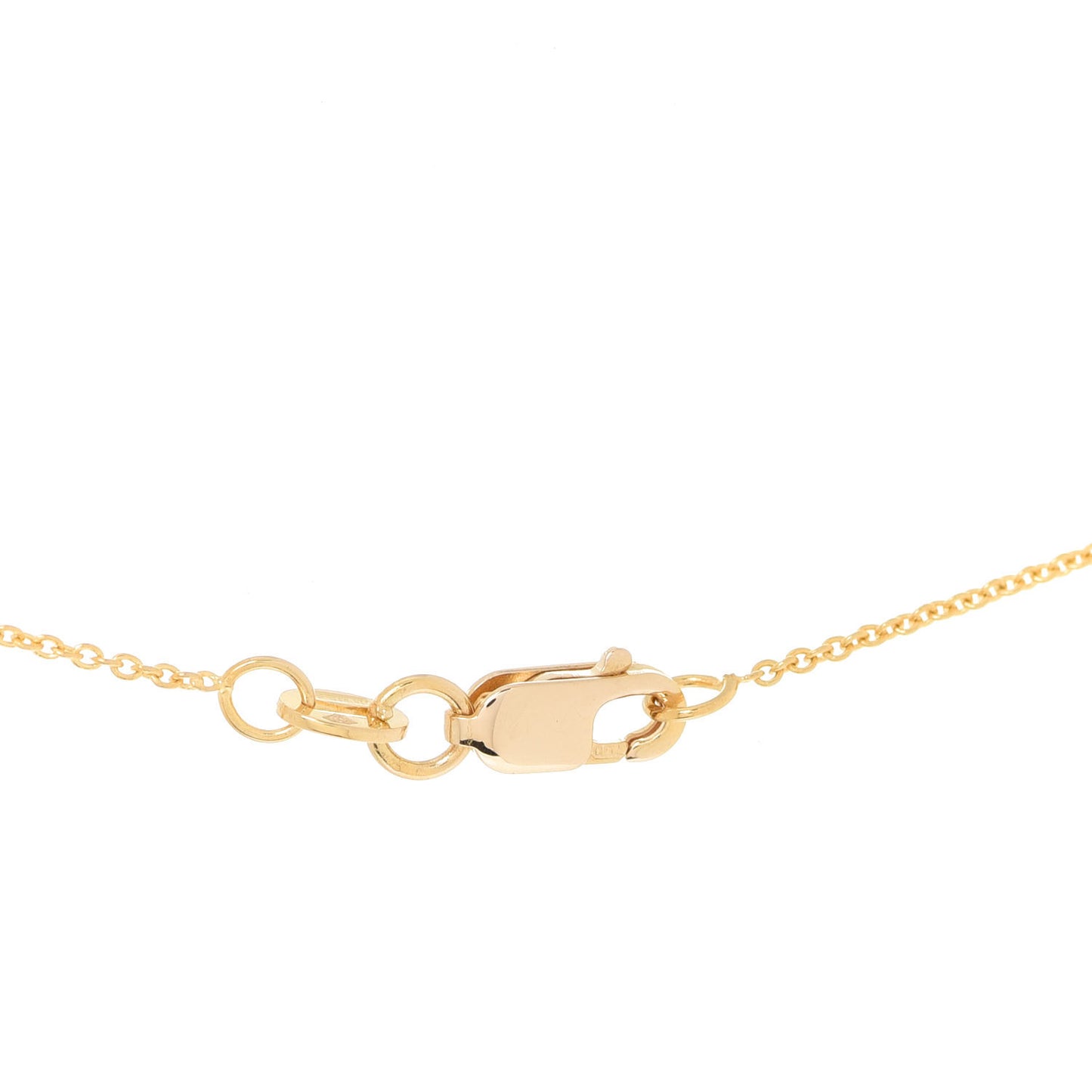 18K Yellow Gold .10ct Diamond Cross Pendant Necklace