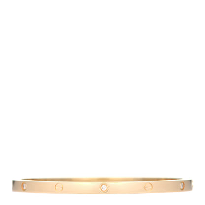 Cartier 18K Yellow Gold 6 Diamond Small LOVE Bracelet 17 1 of 6