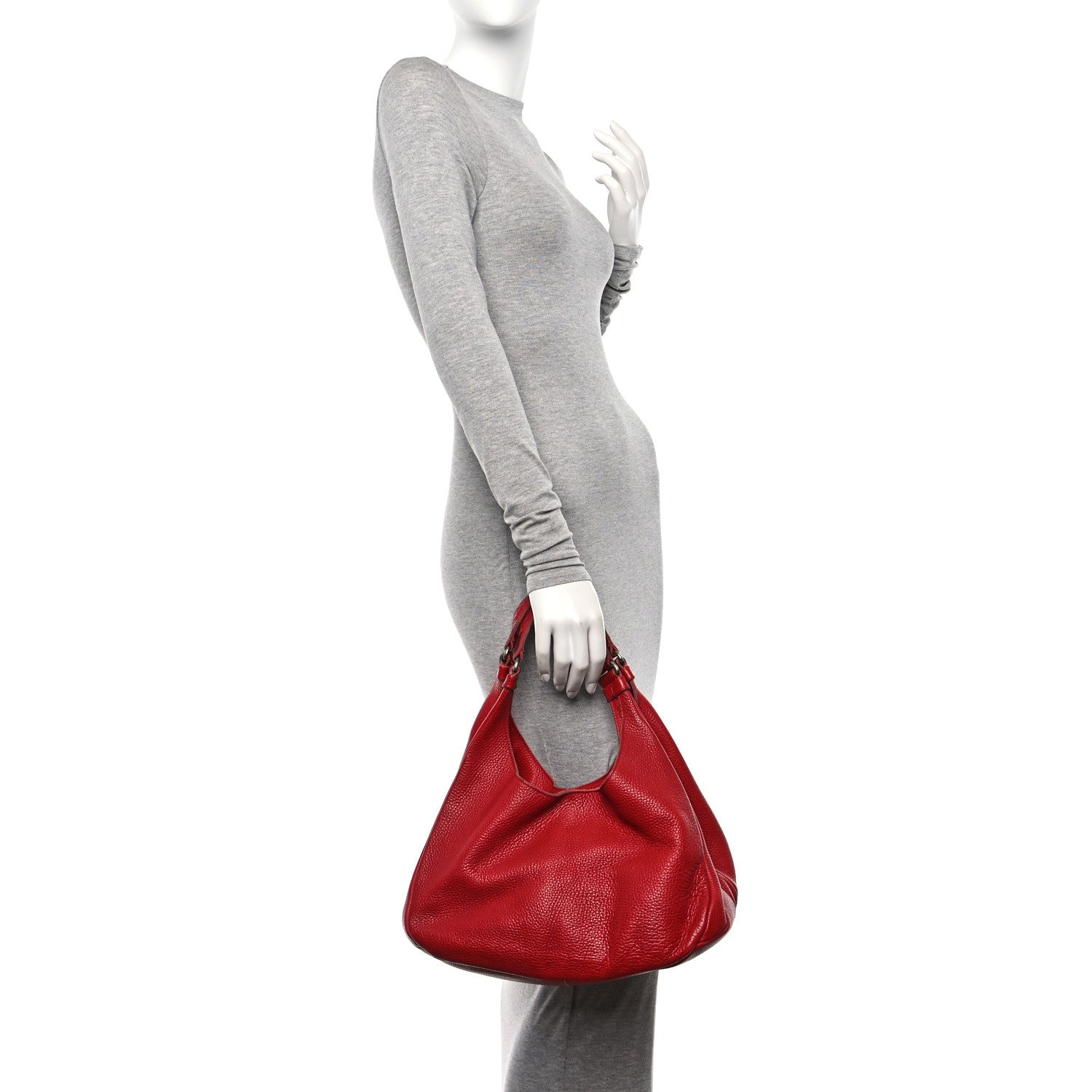 Bottega Veneta Catalano Calfskin Medium Campana Red 2 of 10