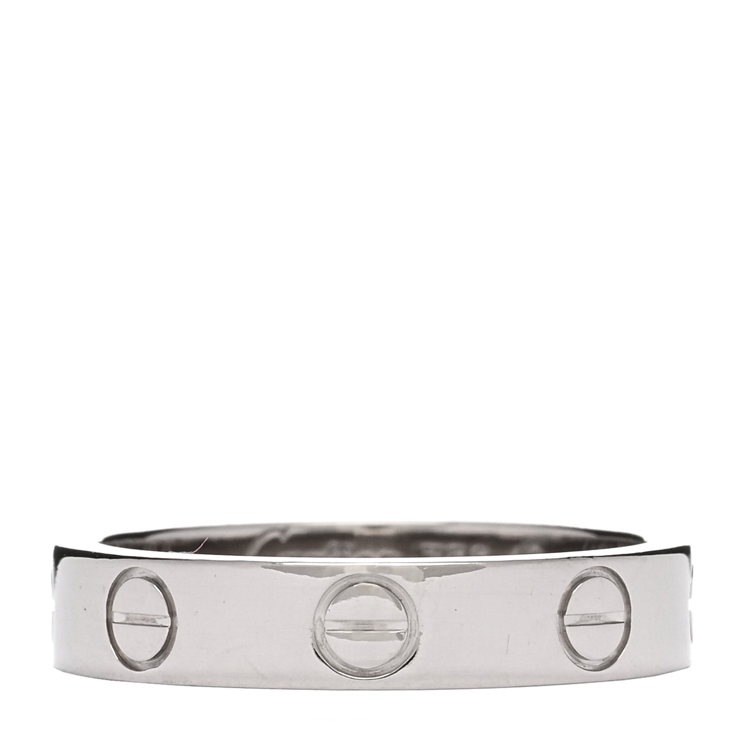 18K White Gold 3.5mm LOVE Wedding Band Ring 48 4.5