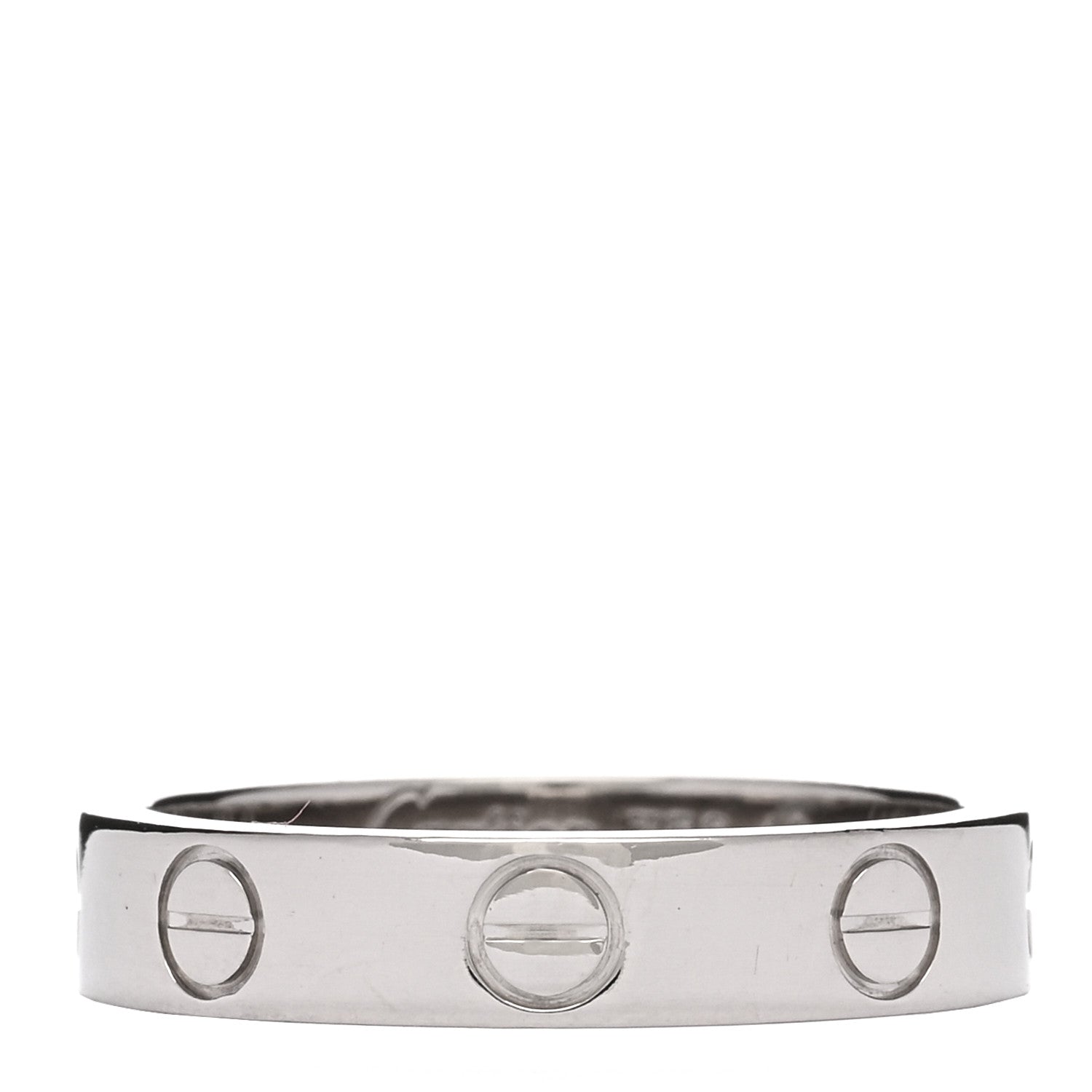 Cartier 18K White Gold 3.5mm LOVE Wedding Band Ring 48 4.5 1 of 4