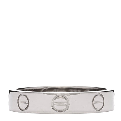 Cartier 18K White Gold 3.5mm LOVE Wedding Band Ring 48 4.5 1 of 4