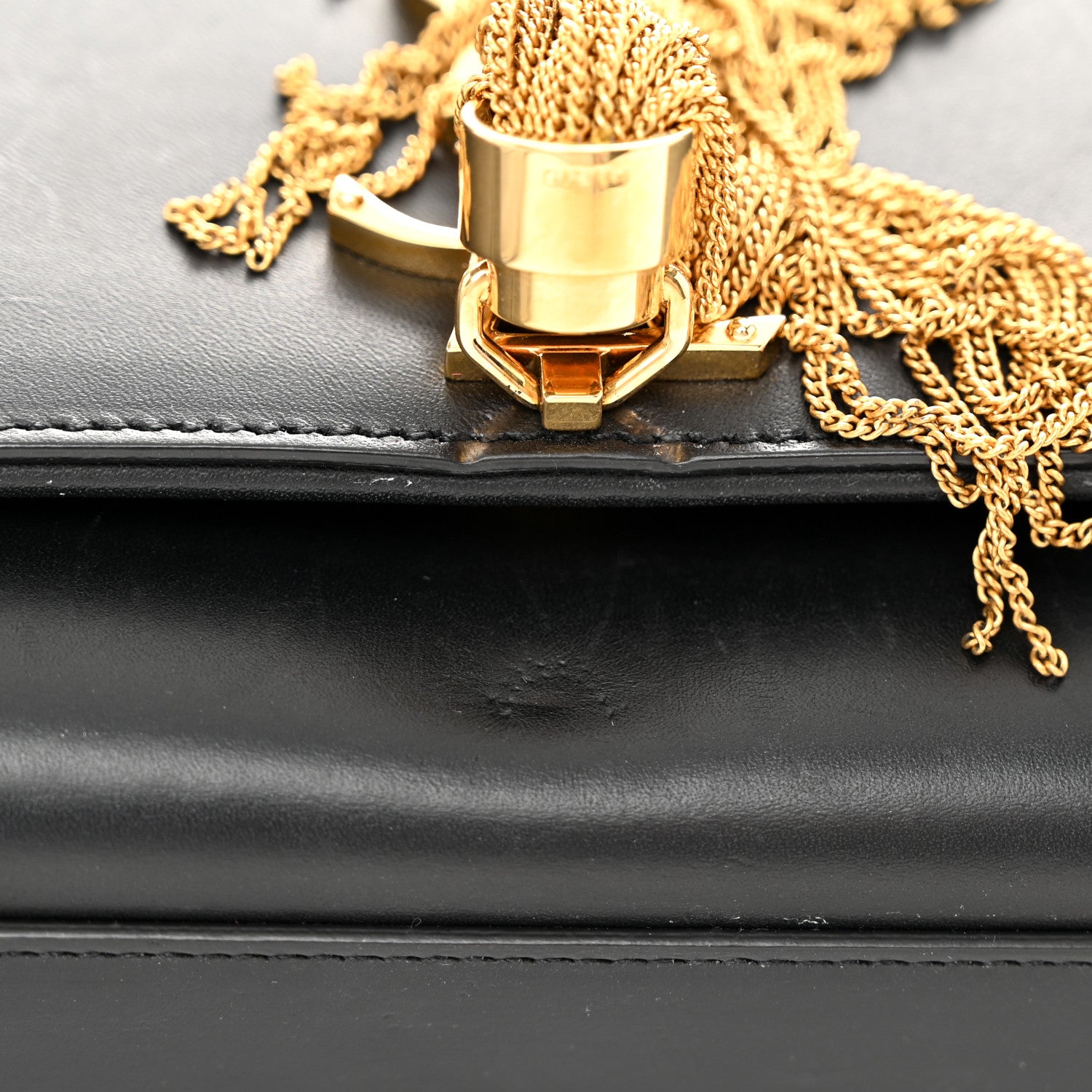 Saint Laurent Smooth Calfskin Medium Classic Monogram Kate Tassel Satchel Black 10 of 10