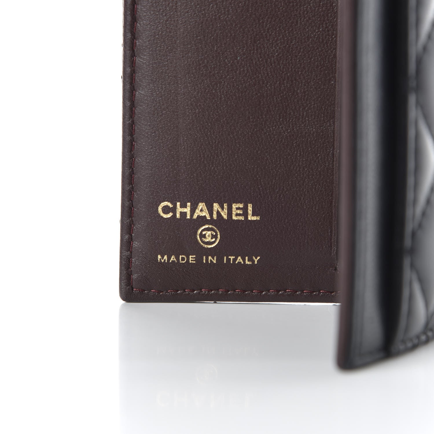 Chanel Lambskin Quilted Card Holder Wallet Black 6 of 8