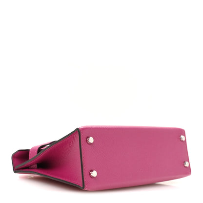 Hermes Epsom Mini Kelly Sellier 20 Rose Pourpre 4 of 11