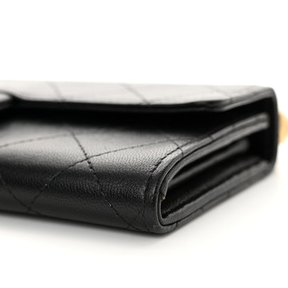 Chanel Goatskin Quilted Chic Pearls Clutch With Chain Black 11 of 14