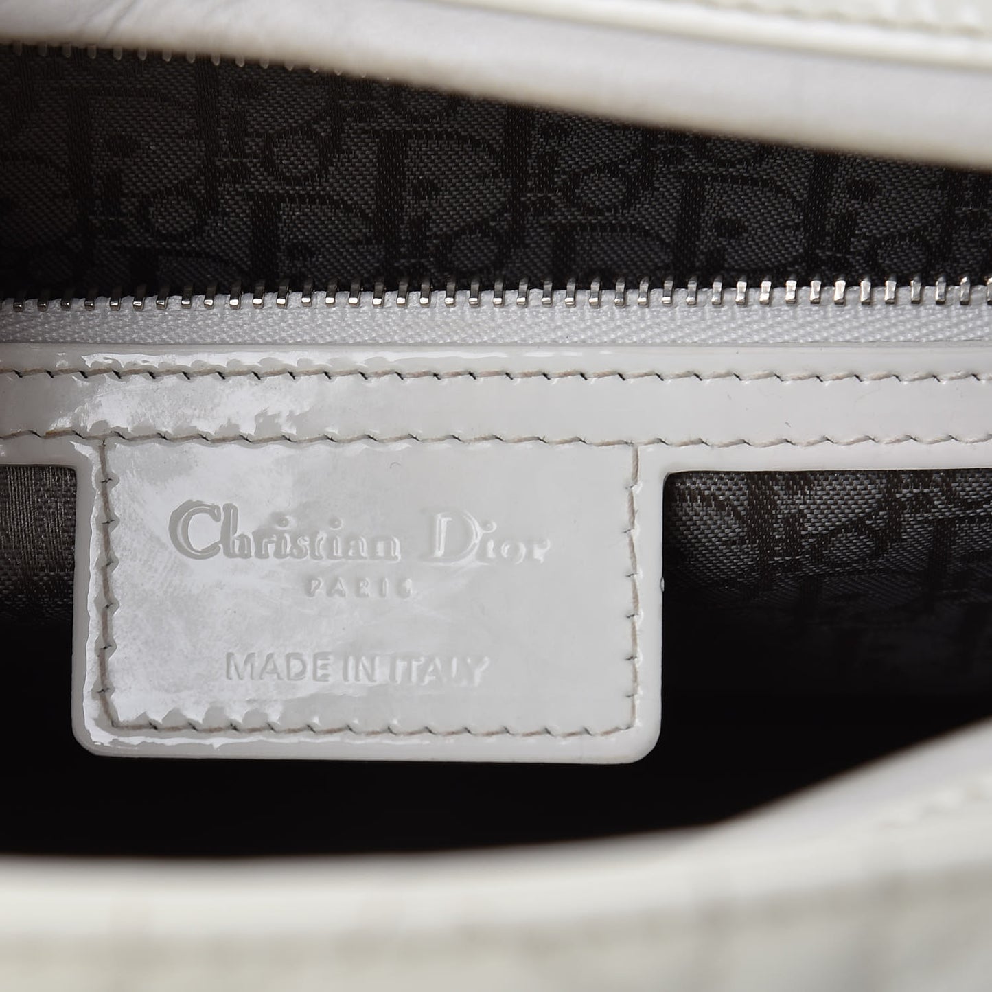 Patent Cannage Large Lady Dior White