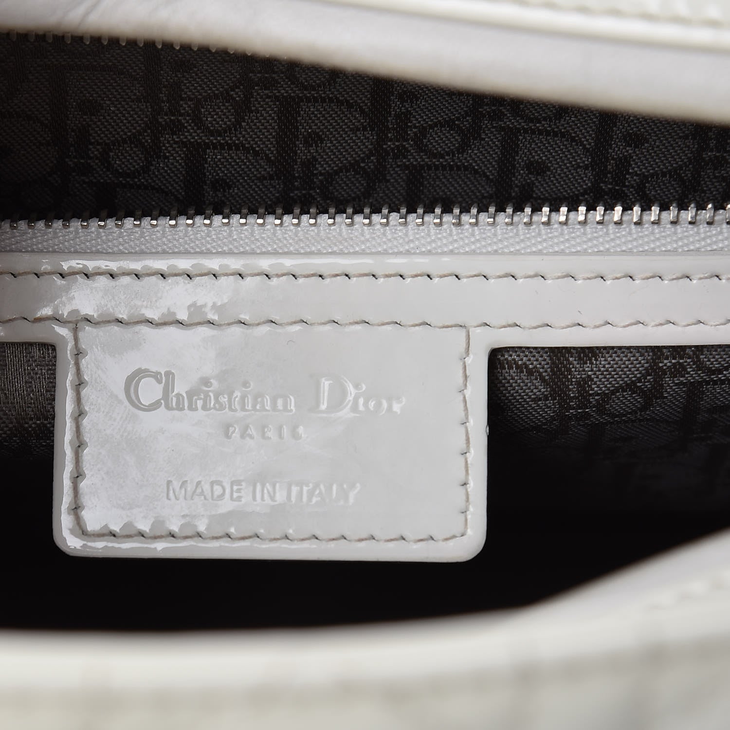 Christian Dior Patent Cannage Large Lady Dior White 7 of 19