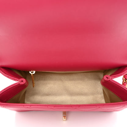 Chanel Lambskin Quilted La Parisienne Top Handle Flap Pink 5 of 10