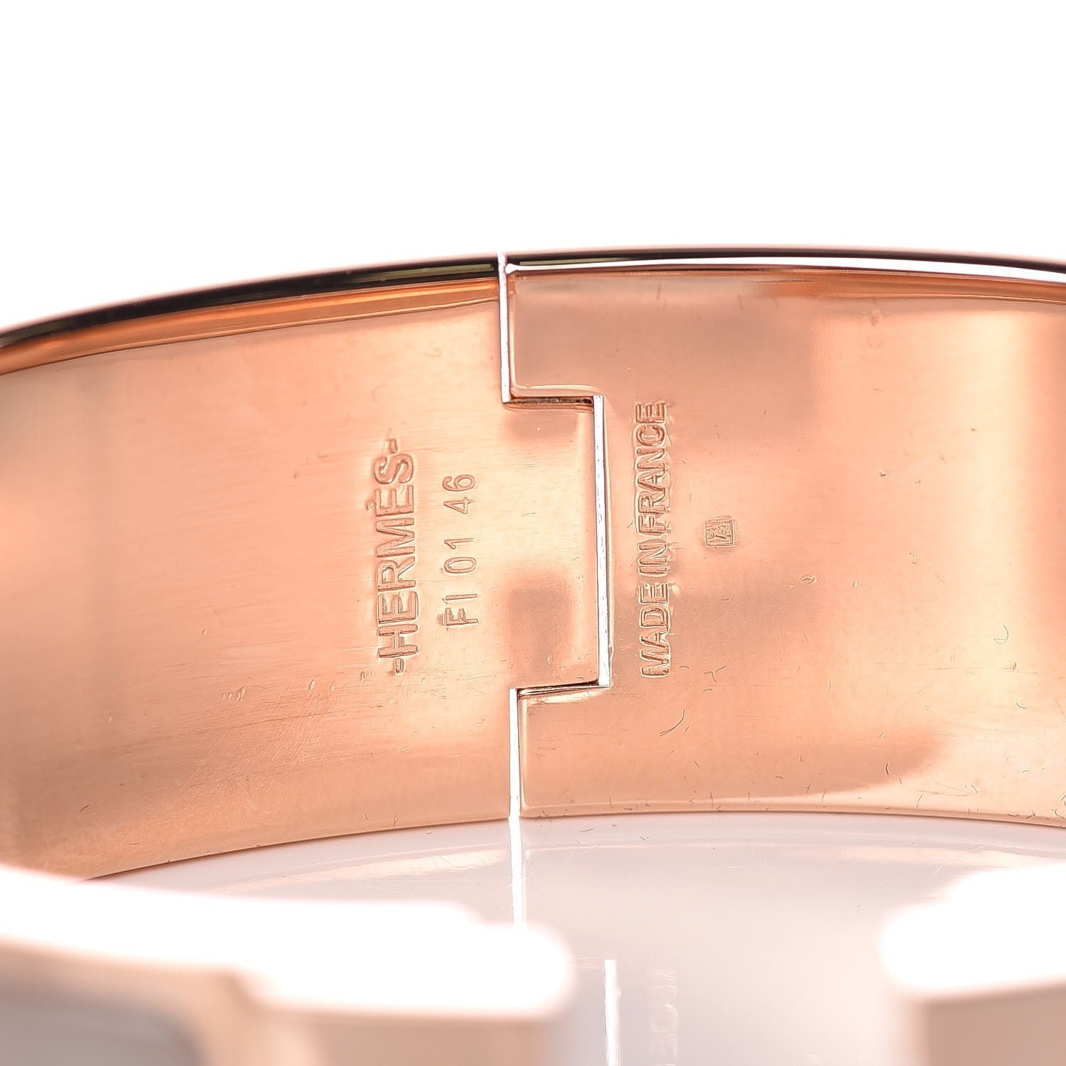 Hermes Enamel Wide Clic Clac H Bracelet GM Marron Glace 4 of 6