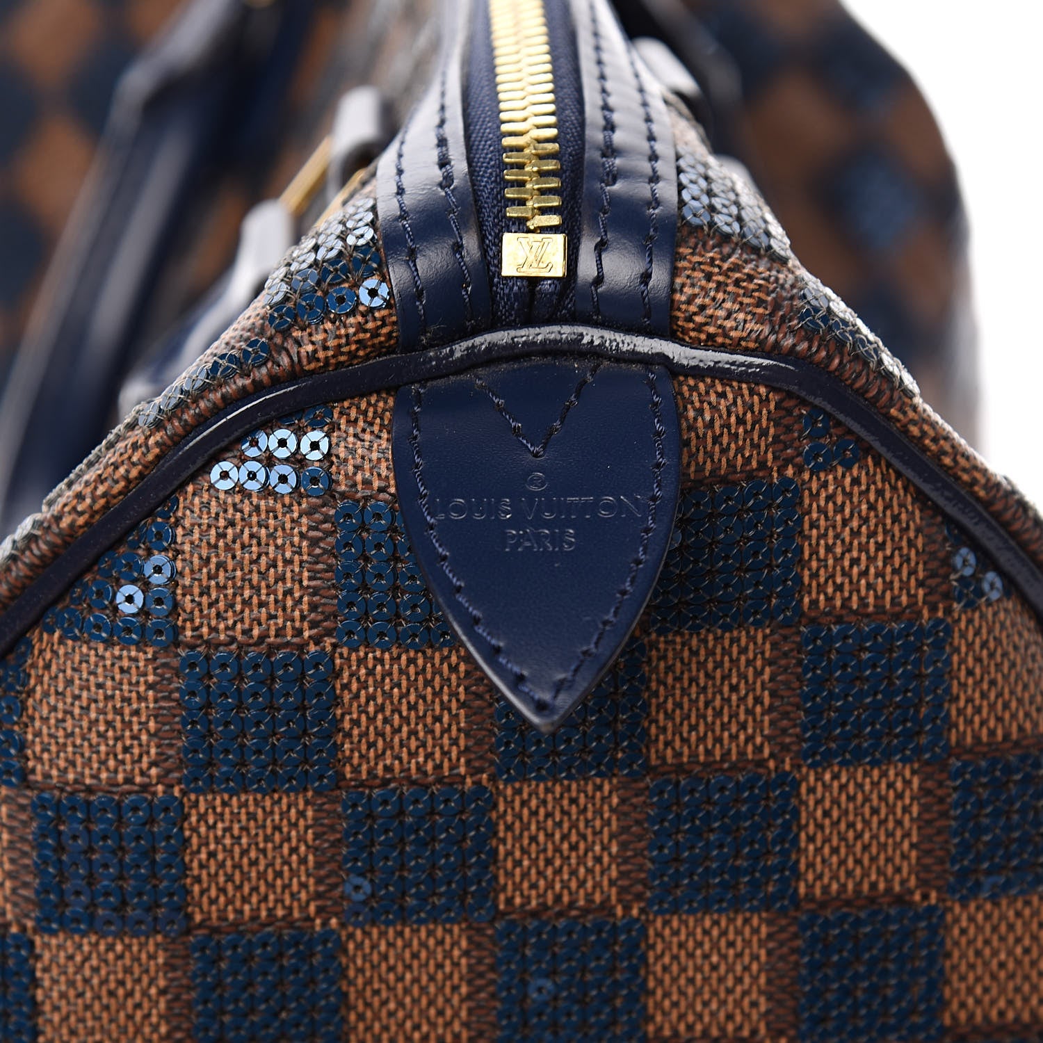 Louis Vuitton Damier Paillettes Speedy 30 Blue 6 of 12