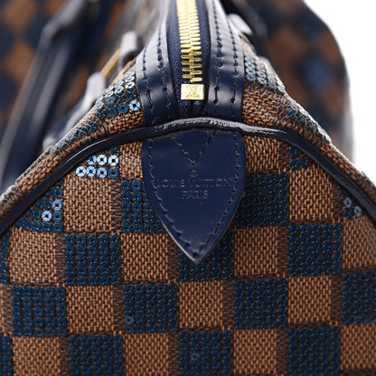 Louis Vuitton Damier Paillettes Speedy 30 Blue 6 of 12