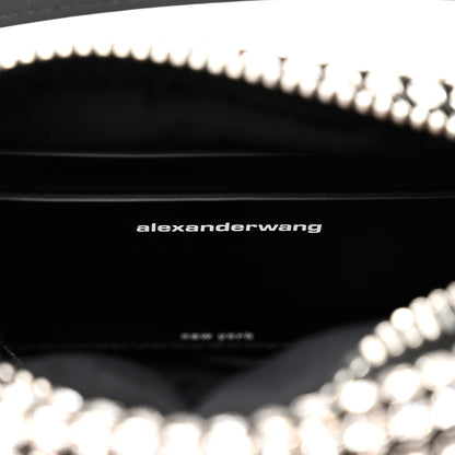 Alexander Wang Mesh Crystal Rhinestone Mini Heiress Pouch Black Silver 6 of 8