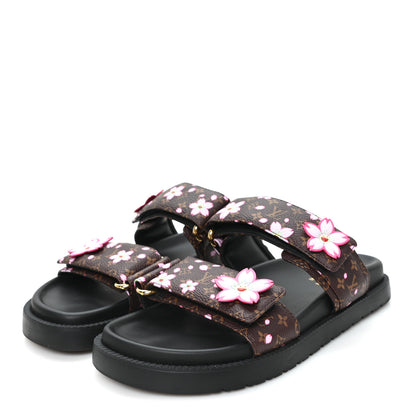 Louis Vuitton LV X TM Monogram LV Sunset Flat Comfort Mule 35 Sakura Brown 4 of 9