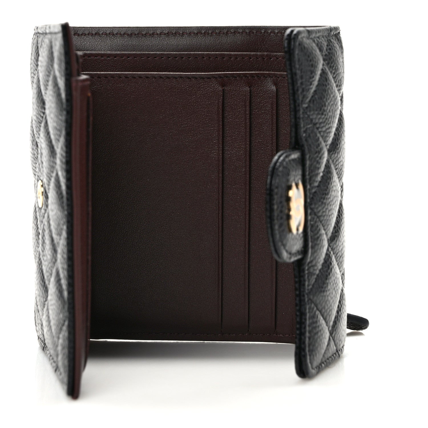 Chanel Caviar Quilted Compact Flap Wallet Black 5 of 8