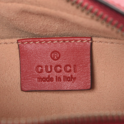 Gucci Calfskin Matelasse Mini GG Marmont Chain Shoulder Bag Hibiscus Red 6 of 7