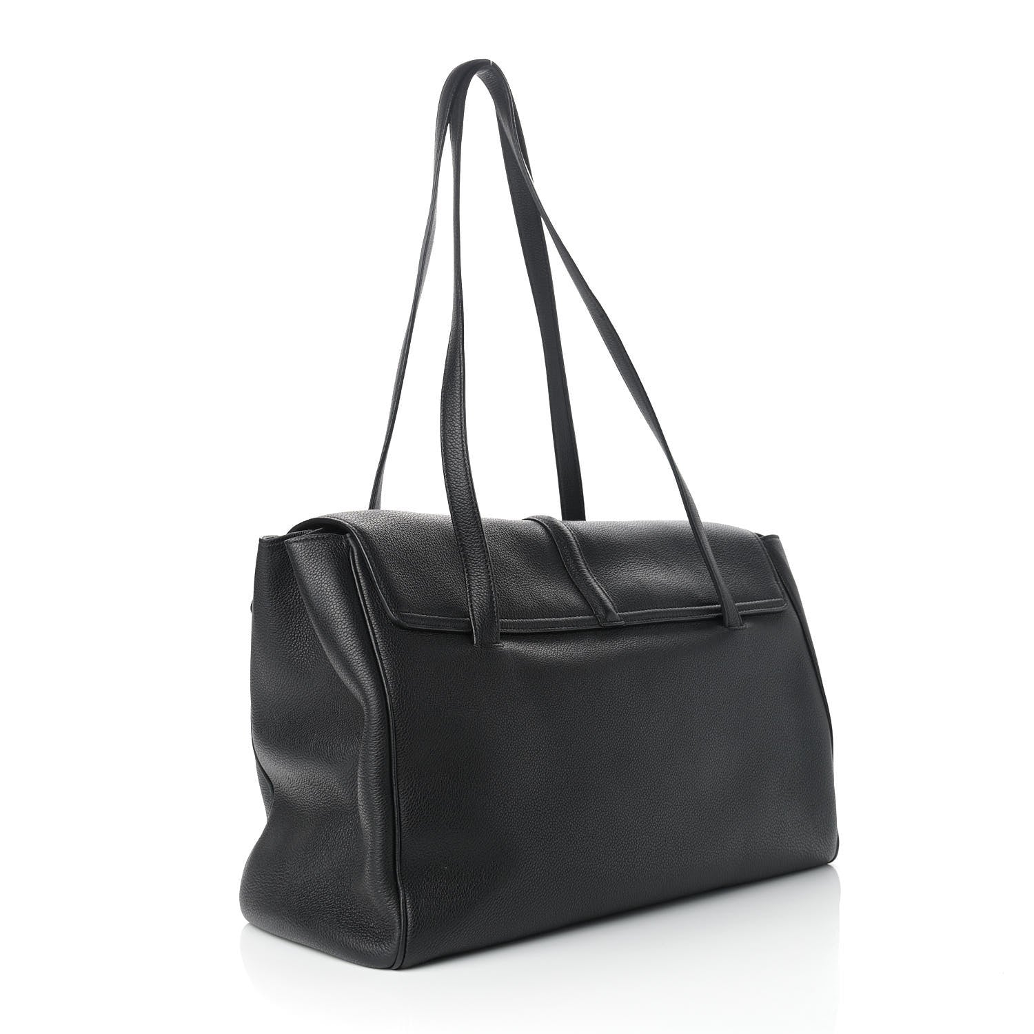 Celine Grained Calfskin Large Soft 16 Bag Black 3 of 10