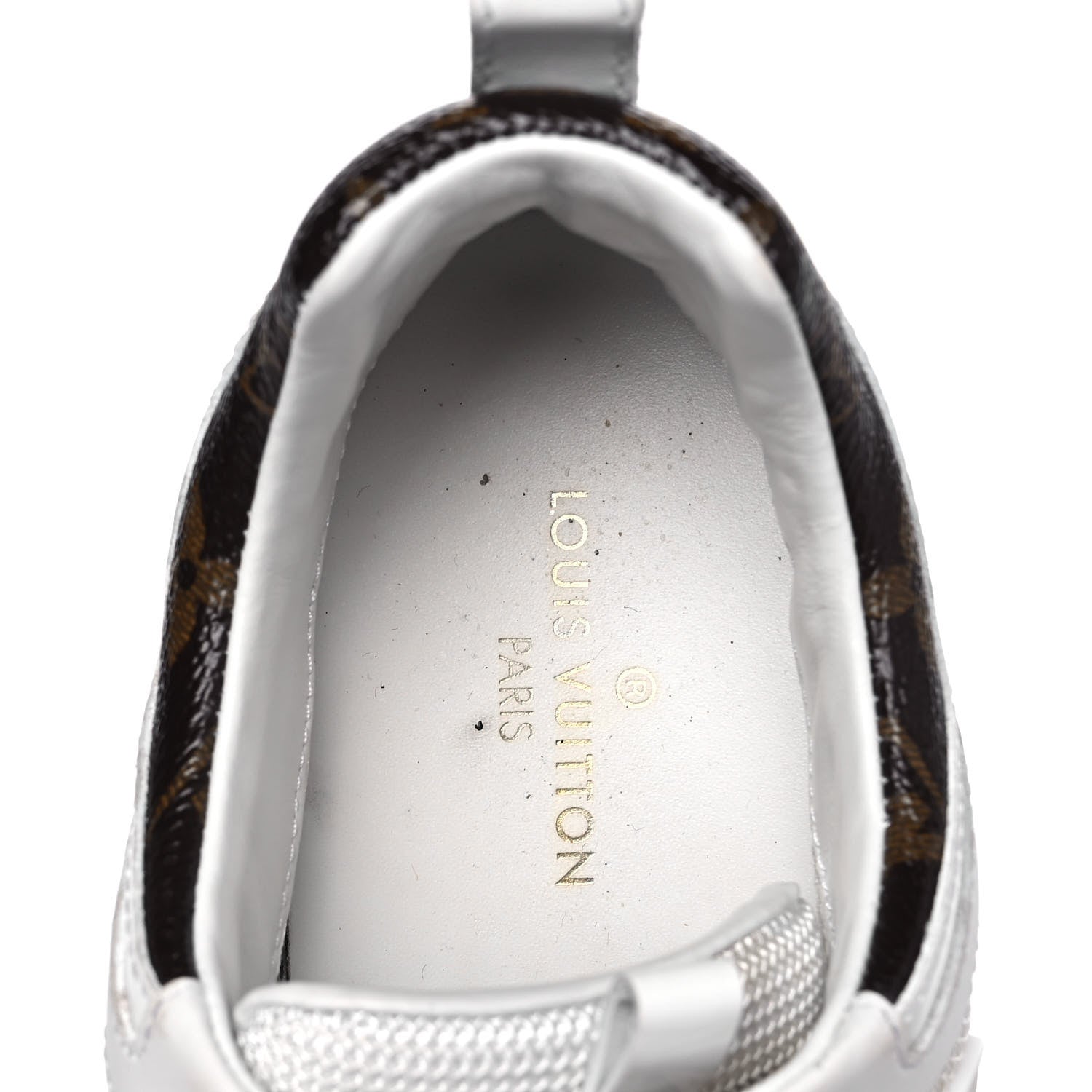 Louis Vuitton Calfskin Monogram Run Away Sneakers 36 White 8 of 9