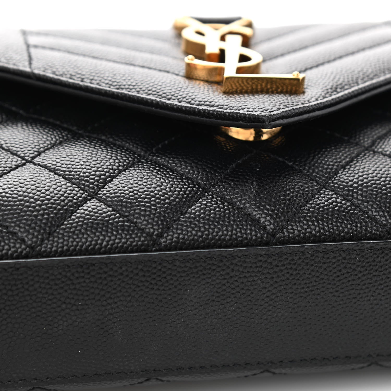 Saint Laurent Grain De Poudre Textured Mixed Matelasse Triquilt Small Monogram Satchel Black 9 of 9