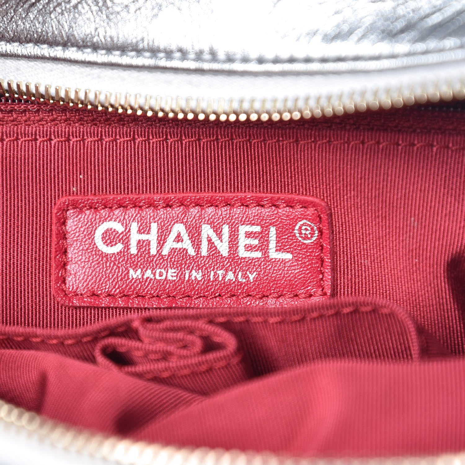 Chanel Metallic Lambskin Calfskin Quilted Medium Gabrielle Hobo Silver 6 of 11