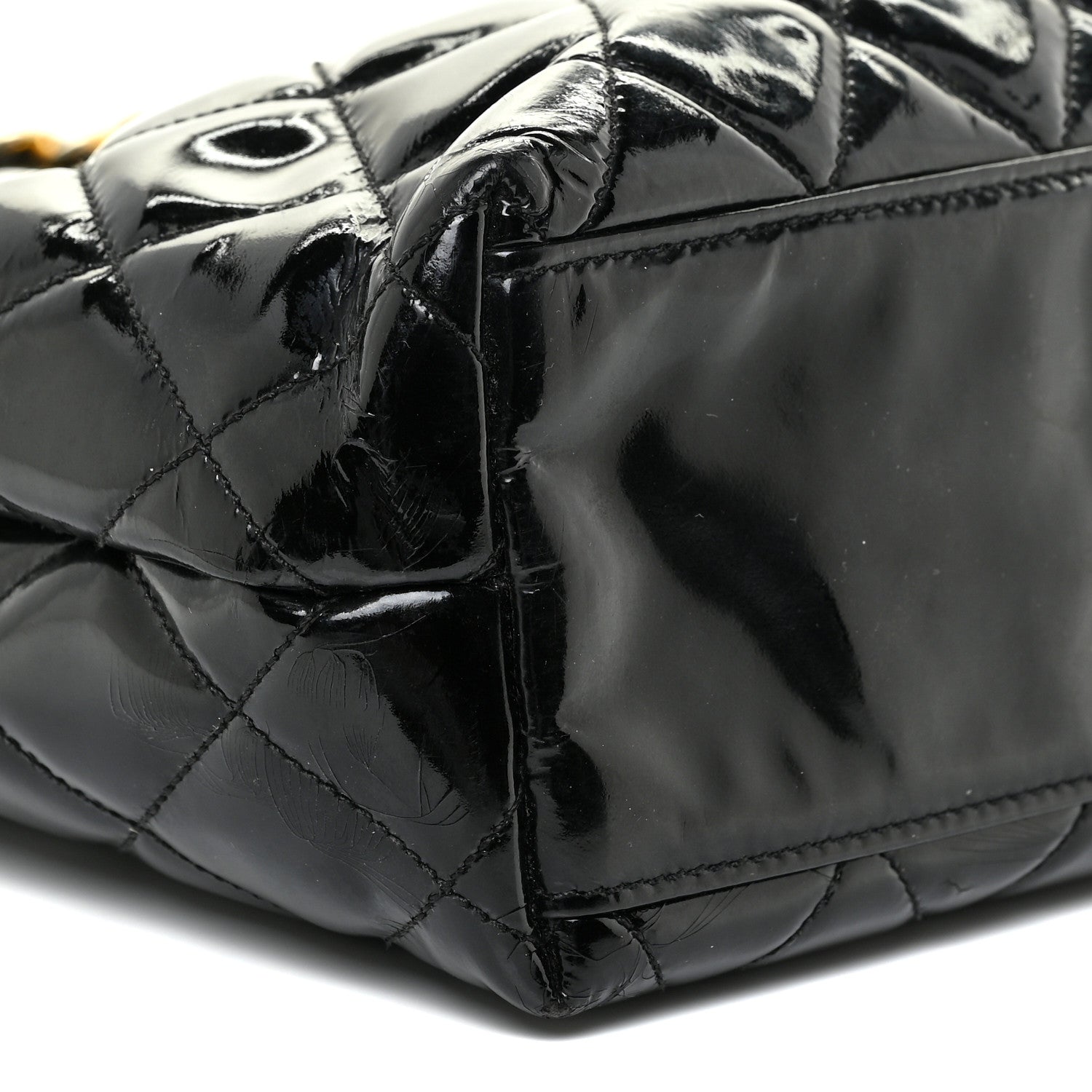 Chanel Patent Quilted Tote Black 9 of 21