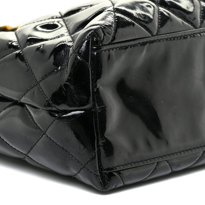Chanel Patent Quilted Tote Black 9 of 21