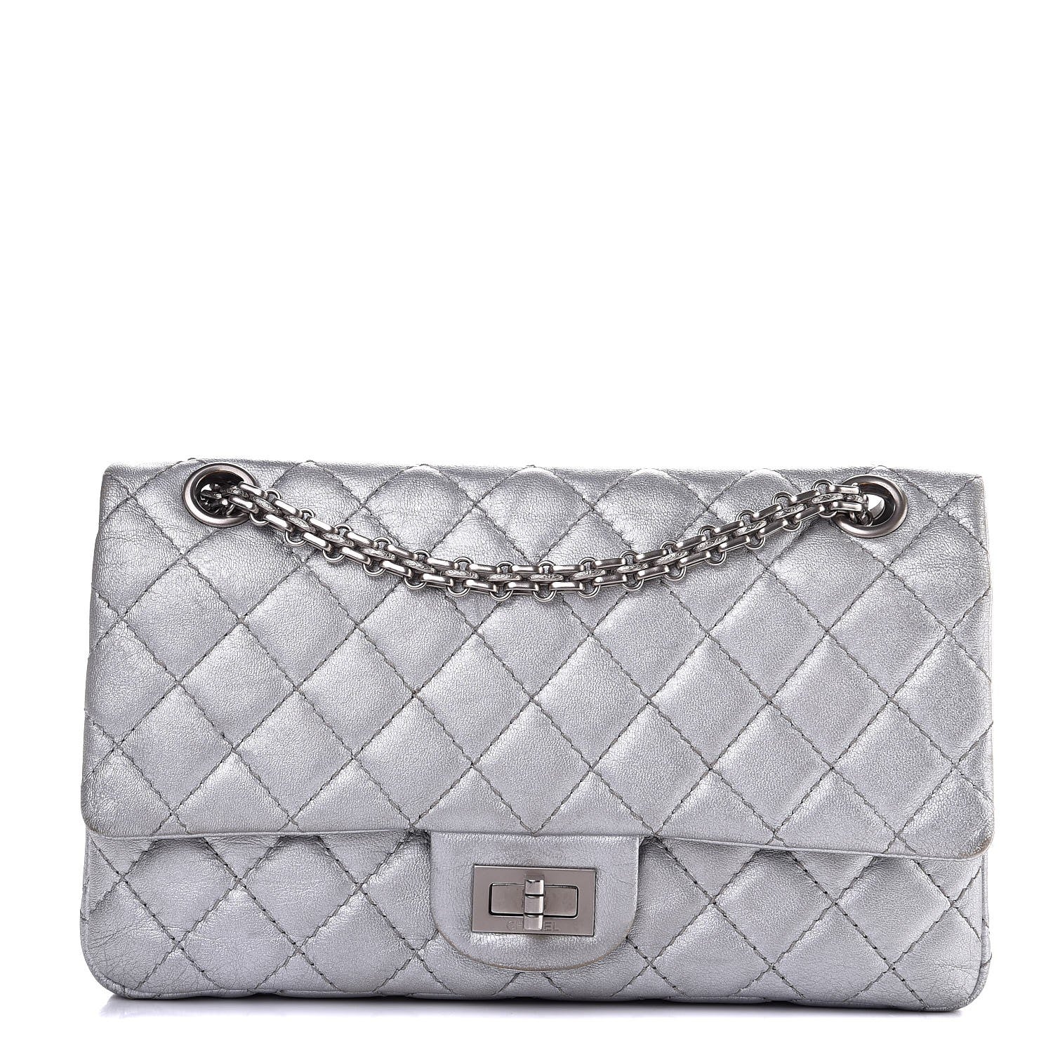Chanel Metallic Calfskin 2.55 Reissue 225 Flap Silver 1 of 9